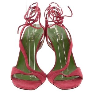 Kate Spade Pink Suede Strappy Heels